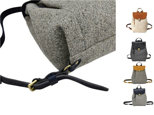 【豊岡鞄 カルド TN019MR ライトグレー/イエロー】ミニリュック